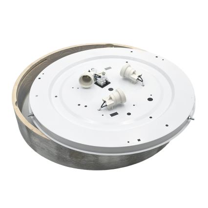 Brilagi - Kattovalaisin PINO 3xE27/15W/230V mänty/hopea, halkaisija 47,5 cm