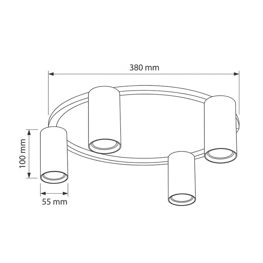 Brilagi - Kattovalaisin SELE 4xGU10/30W/230V beige