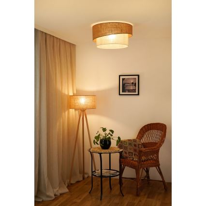 Brilagi - Kattovalaisin SHINE 1xE27/15W/230V Ø 50 cm beige/kerma