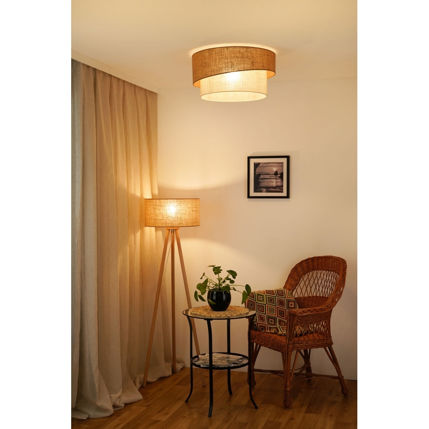 Brilagi - Kattovalaisin SHINE 1xE27/15W/230V Ø 50 cm beige/kerma