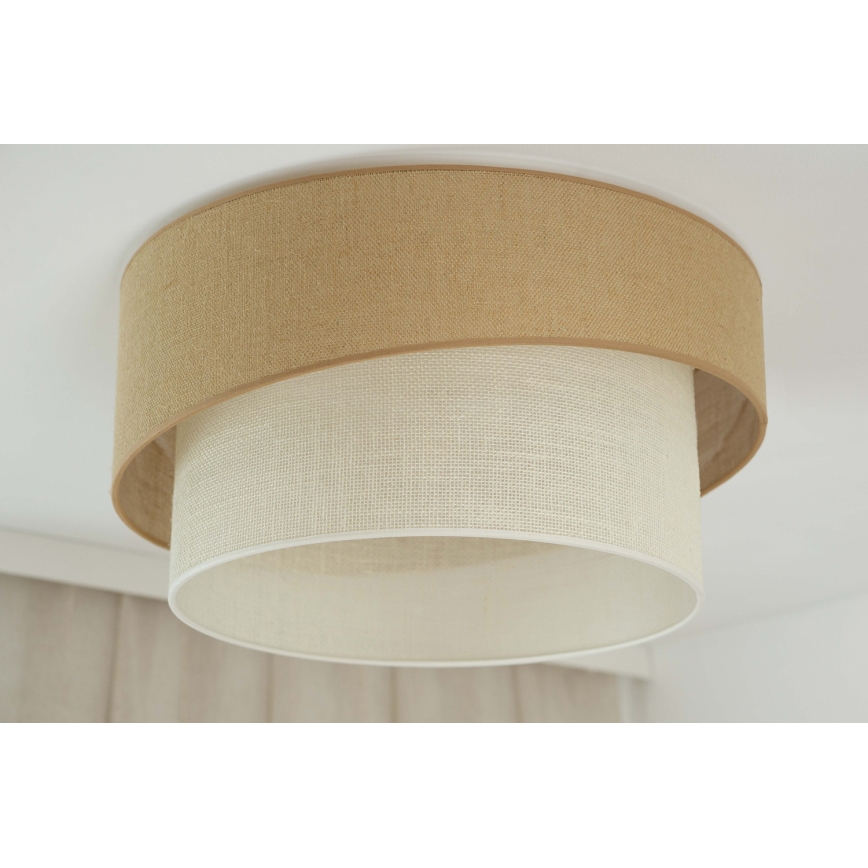 Brilagi - Kattovalaisin SHINE 1xE27/15W/230V Ø 50 cm beige/kerma