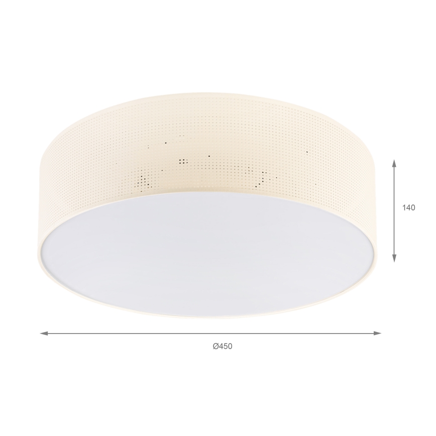 BRILAGI - Kattovalaisin SIRIJA MODERN 4xE27/60W/230V halkaisija 45 cm kermanvärinen