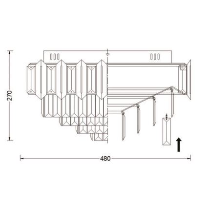 Brilagi - Kattovalaisin SPECTRA 5xE14/40W/230V halkaisija 48 cm musta