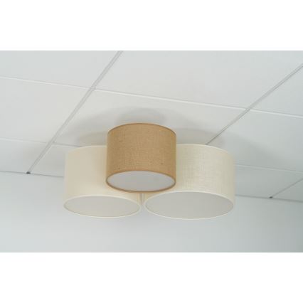 Brilagi - Kattovalaisin SPIDER 3xE27/15W/230V 60x70 cm beige/kerma