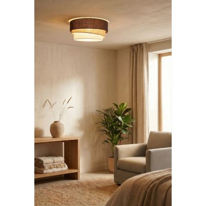 Brilagi - Kattovalaisin TRIO 1xE27/60W/230V, halkaisija 40 cm, ruskea/beige/valkoinen