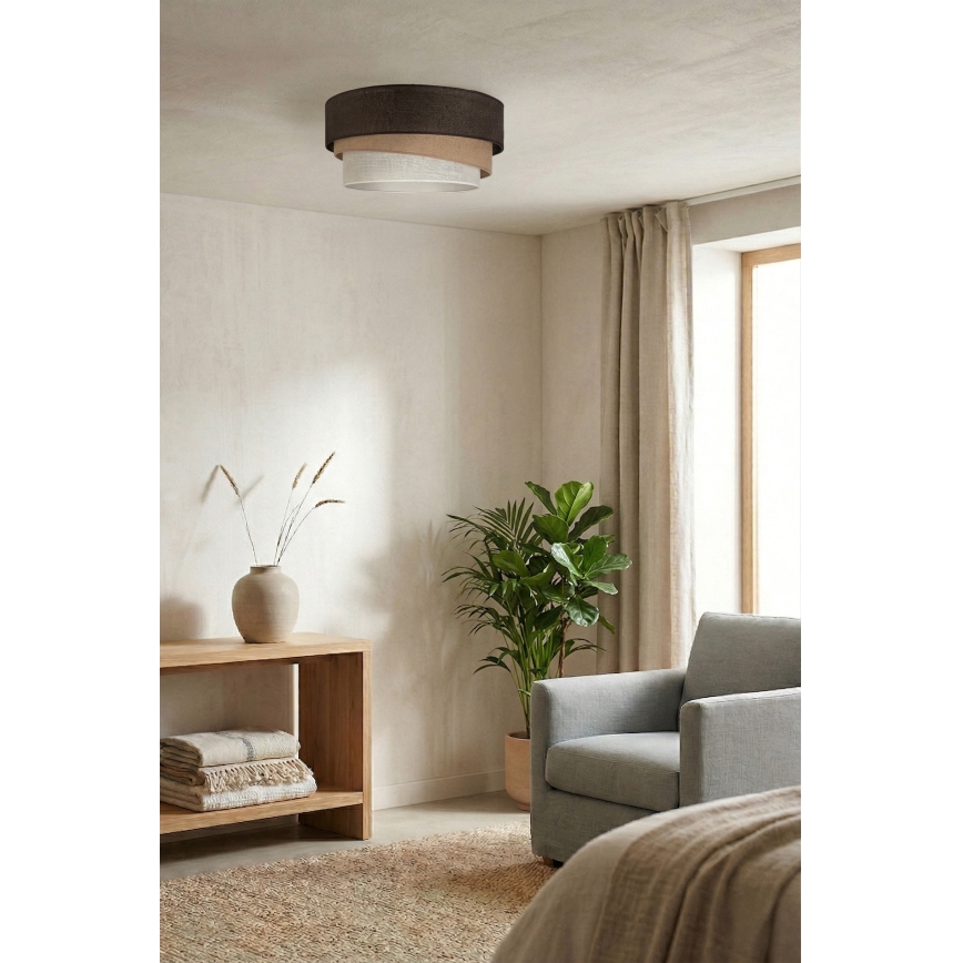 Brilagi - Kattovalaisin TRIO 1xE27/60W/230V, halkaisija 40 cm, ruskea/beige/valkoinen