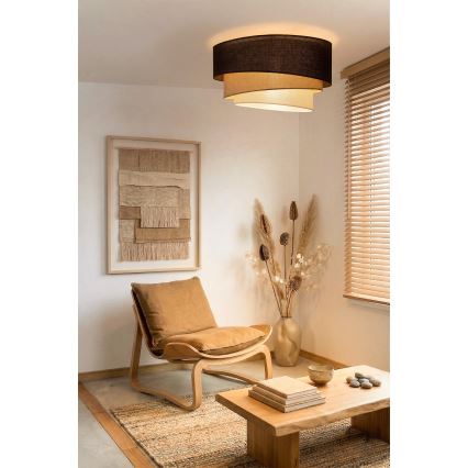 Brilagi - Kattovalaisin TRIO 3xE27/60W/230V halkaisija 60 cm ruskea/beige/valkoinen
