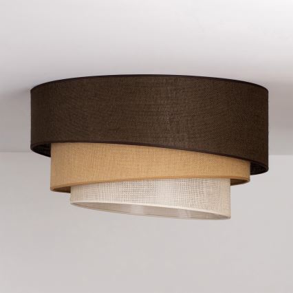 Brilagi - Kattovalaisin TRIO 3xE27/60W/230V halkaisija 60 cm ruskea/beige/valkoinen