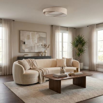 BRILAGI - Kattovalaisin VELVET TWIST LED/24W/230V 4000K halkaisija 55 cm beige