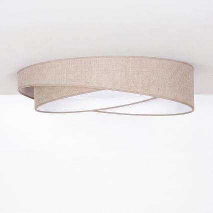 BRILAGI - Kattovalaisin VELVET TWIST LED/24W/230V 4000K halkaisija 55 cm beige