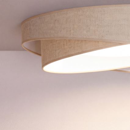 BRILAGI - Kattovalaisin VELVET TWIST LED/24W/230V 4000K halkaisija 55 cm beige