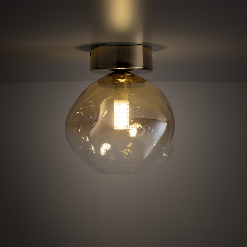 Brilagi - Kattovalaisin VULCANO 1xG9/8W/230V kultainen/savunvärinen beige