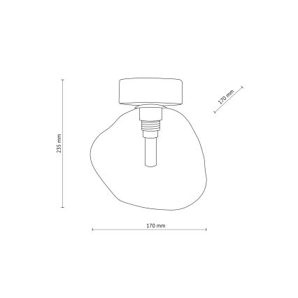 Brilagi - Kattovalaisin VULCANO 1xG9/8W/230V kultainen/savunvärinen beige