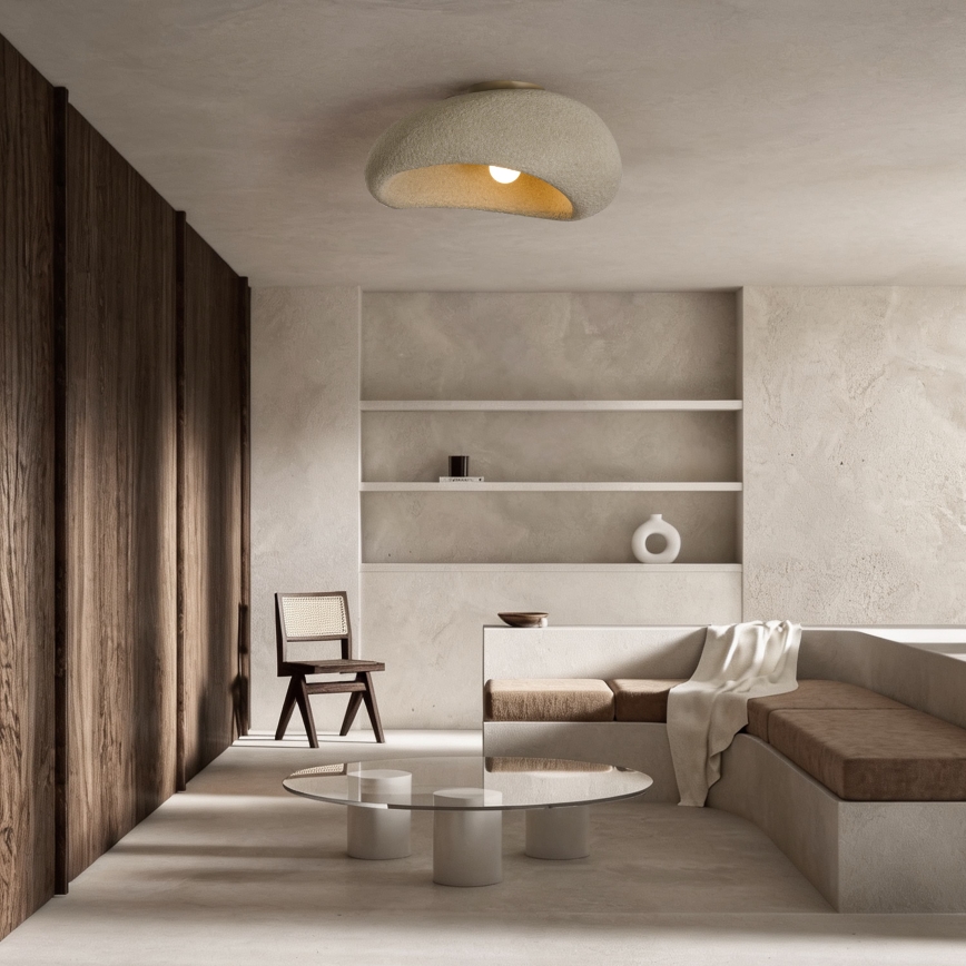 BRILAGI - Kattovalaisin WABI SABI 1xE27/60W/230V, halkaisija 50 cm, beige