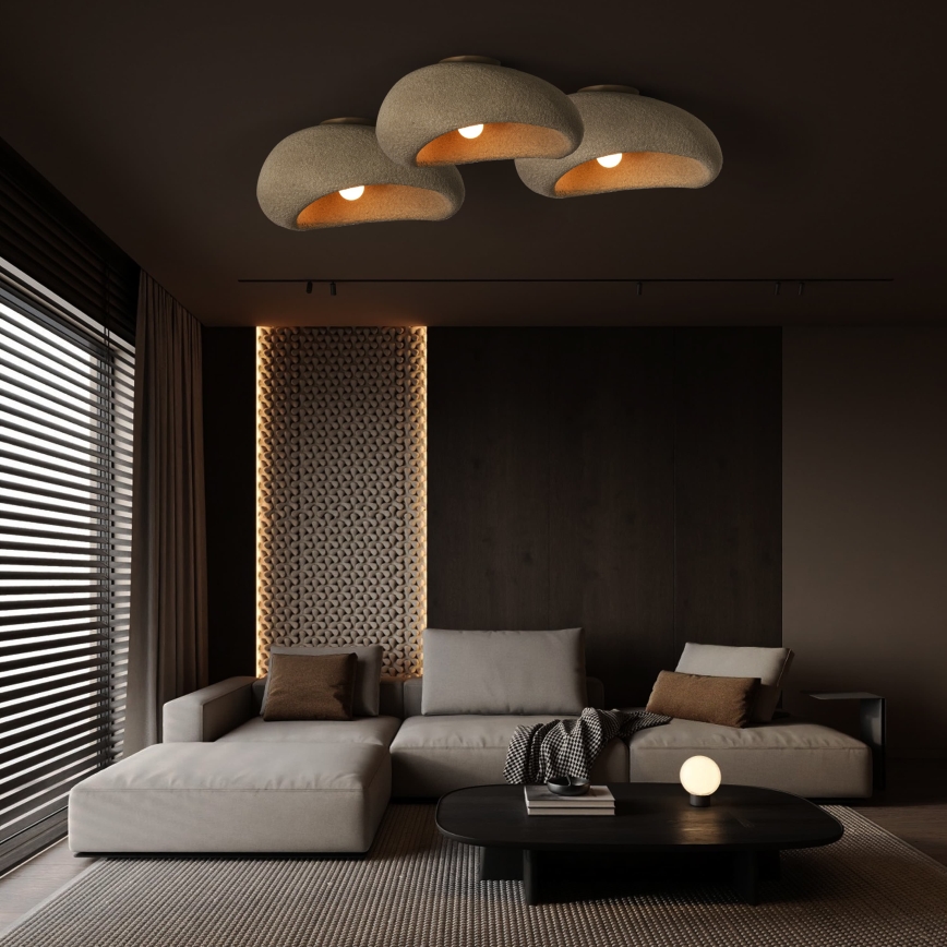 BRILAGI - Kattovalaisin WABI SABI 1xE27/60W/230V, halkaisija 50 cm, beige