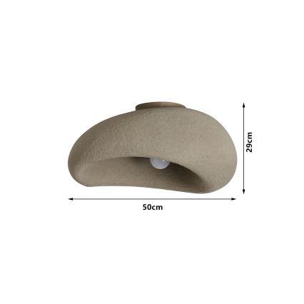 BRILAGI - Kattovalaisin WABI SABI 1xE27/60W/230V, halkaisija 50 cm, beige