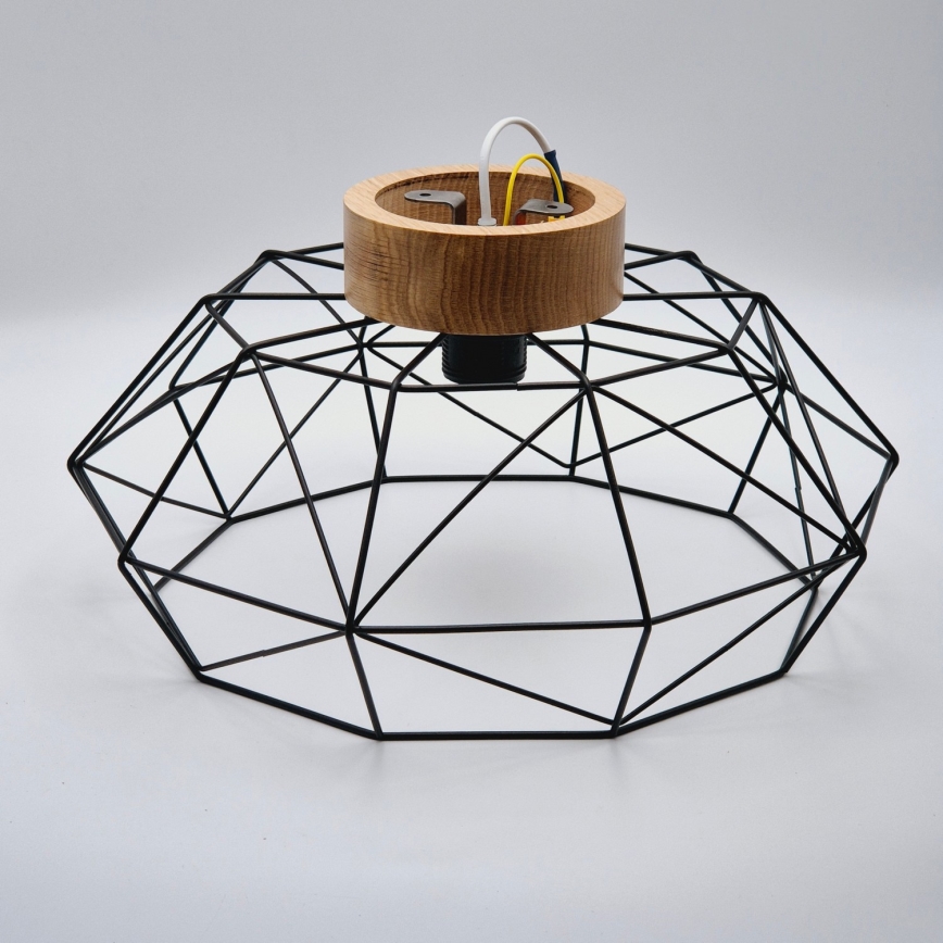 Brilagi - Kattovalaisin WOODY BASKET 1 x E27/60 W/230 V, halkaisija 40 cm, tammi