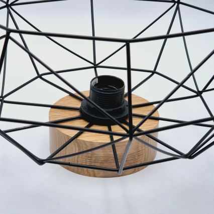 Brilagi - Kattovalaisin WOODY BASKET 1 x E27/60 W/230 V, halkaisija 40 cm, tammi