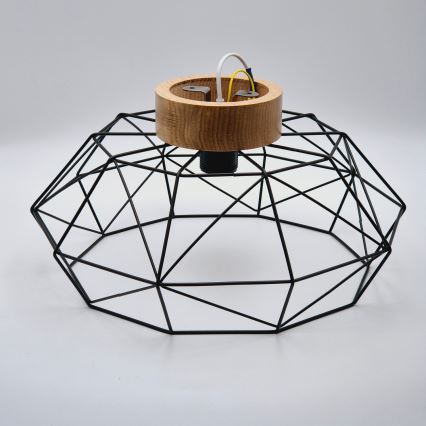 Brilagi - Kattovalaisin WOODY BASKET 1xE27/60W/230V Ø 40 cm tammi/pähkinä