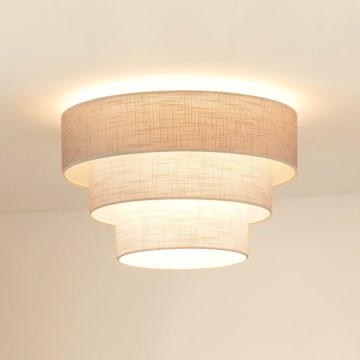 Brilagi - Kattovalo ALASKA LUNETA 1xE27/15W/230V halkaisija 45 cm harmaa/kerma