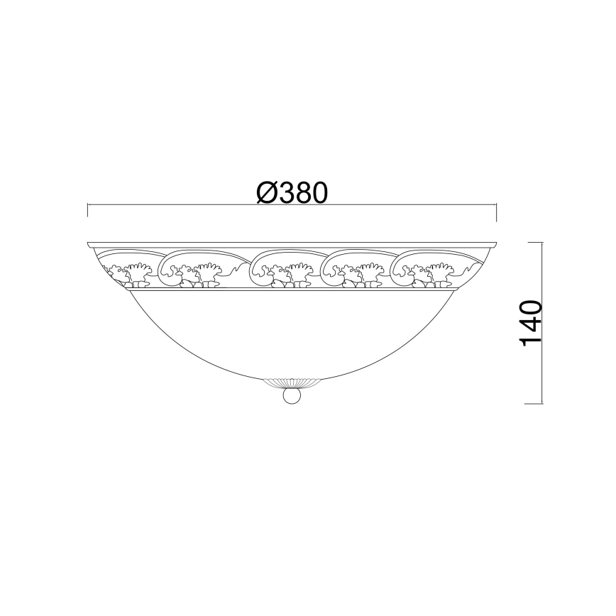 Brilagi - Kattovalo CLASSIC 3xE27/60W/230V messinki
