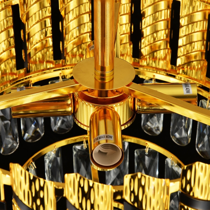 Brilagi - Ketjulla ripustettava kattokruunu CRISTAL 5xE14/40W/230V Ø 38 cm