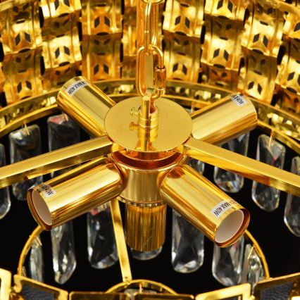 Brilagi - Ketjulla roikkuva kattokruunu CRISTAL 5xE14/40W/230V Ø 38 cm