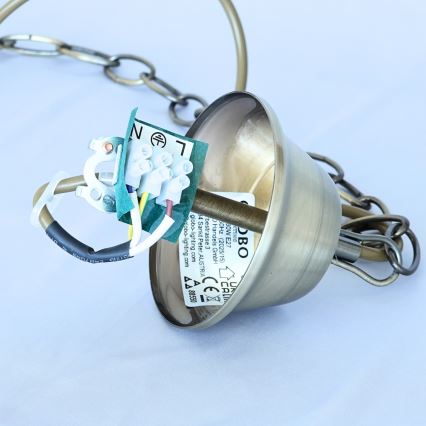 Brilagi - Ketjulla varustettu riippuvalaisin NOSTALGIA 1xE27/60W/230V