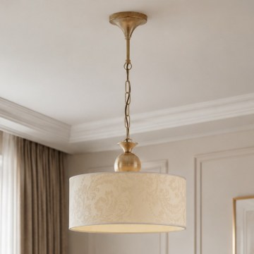 BRILAGI - Ketjullinen kattokruunu SAPHIRE 1xE27/15W/230V kermanvärinen/kultainen/patina