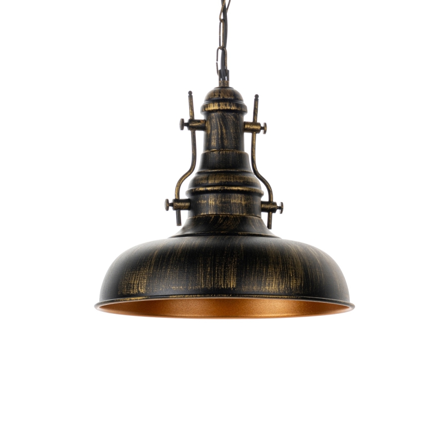 Brilagi - Ketjullinen riippuvalaisin PYRONIC 1xE27/40W/230V, halkaisija 32 cm, pronssi/patina