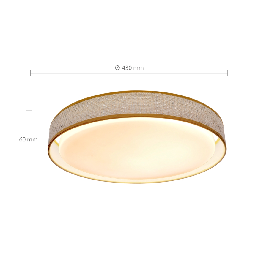 Brilagi - LED himmennettävä kattovalaisin KIANIA LED/48W/230V 3000-6500K halkaisija 43 cm + kaukosäädin