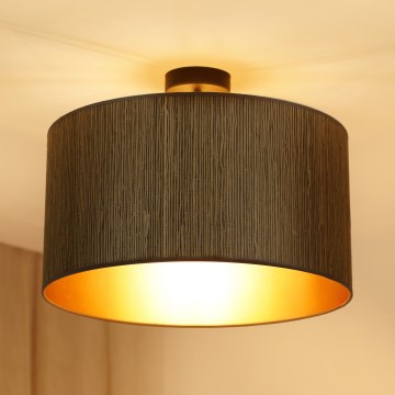 Brilagi - Kiinnitettävä kattovalaisin BOSTON ROLLER 1xE27/15W/230V Ø 45 cm olki ruskea/kulta