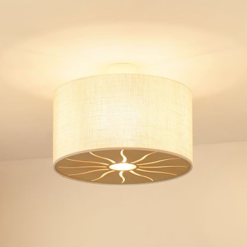 Brilagi - Kiinnitettävä kattovalaisin COUNTRY ROLLER 1xE27/15W/230V halkaisija 45 cm kerma