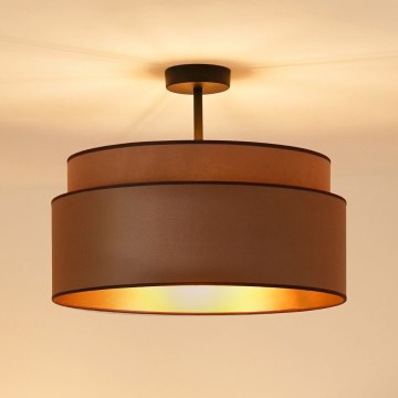 Brilagi - Kiinnitettävä kattovalaisin OREGON VEGE 1xE27/15W/230V halkaisija 45 cm ruskea