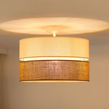 Brilagi - Kiinnitettävä kattovalaisin ROYAL YUTE 1xE27/15W/230V halkaisija 40 cm beige/kerma