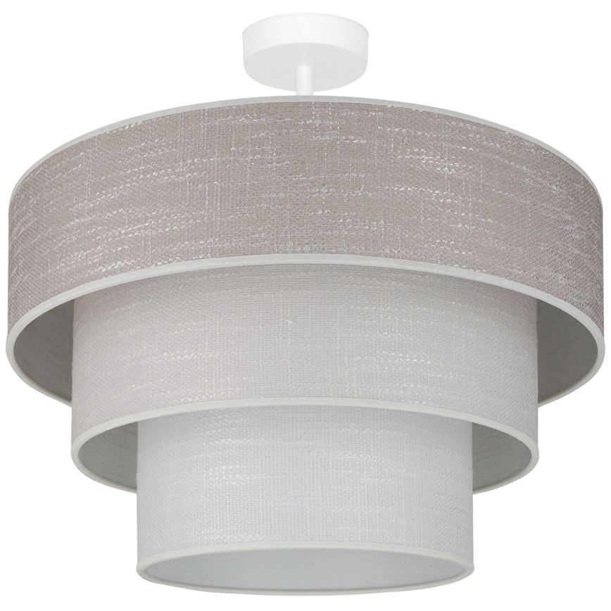 Brilagi - Kiinteä kattokruunu ALASKA LUNETA 1xE27/15W/230V halkaisija 45 cm harmaa/kerma