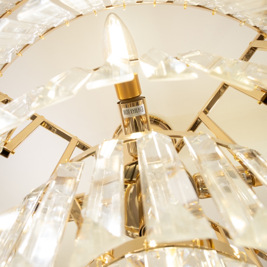 Brilagi - Kiinteä kattokruunu CRYSTAL 5xE14/40W/230V kulta