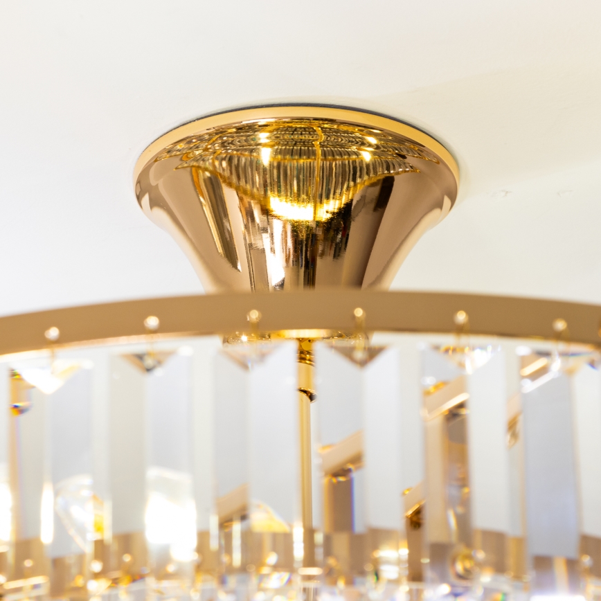 Brilagi - Kiinteä kattokruunu CRYSTAL 5xE14/40W/230V kulta