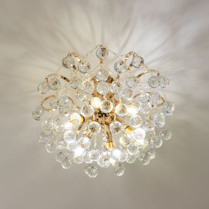 Brilagi - Kiinteä kattokruunu CRYSTAL 6xE14/60W/230V kulta