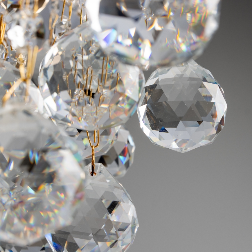 Brilagi - Kiinteä kattokruunu CRYSTAL 6xE14/60W/230V kulta