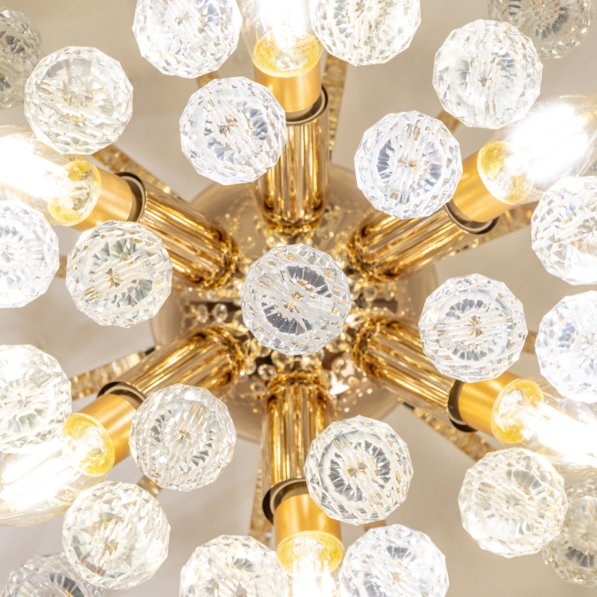 Brilagi - Kiinteä kattokruunu CRYSTAL 6xE14/60W/230V kulta