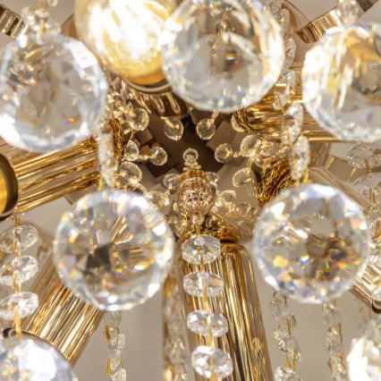 Brilagi - Kiinteä kattokruunu CRYSTAL 6xE14/60W/230V kulta