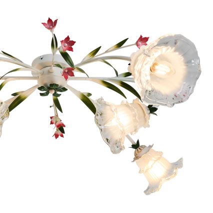 Brilagi - Kiinteä kattokruunu FLORA 6xE14/60W/230V