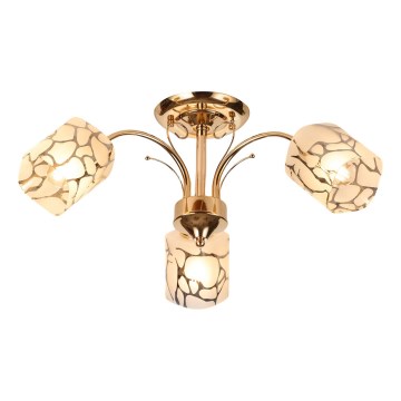 Brilagi - Kiinteä kattokruunu MEGAPOLIS 3xE14/60W/230V kulta