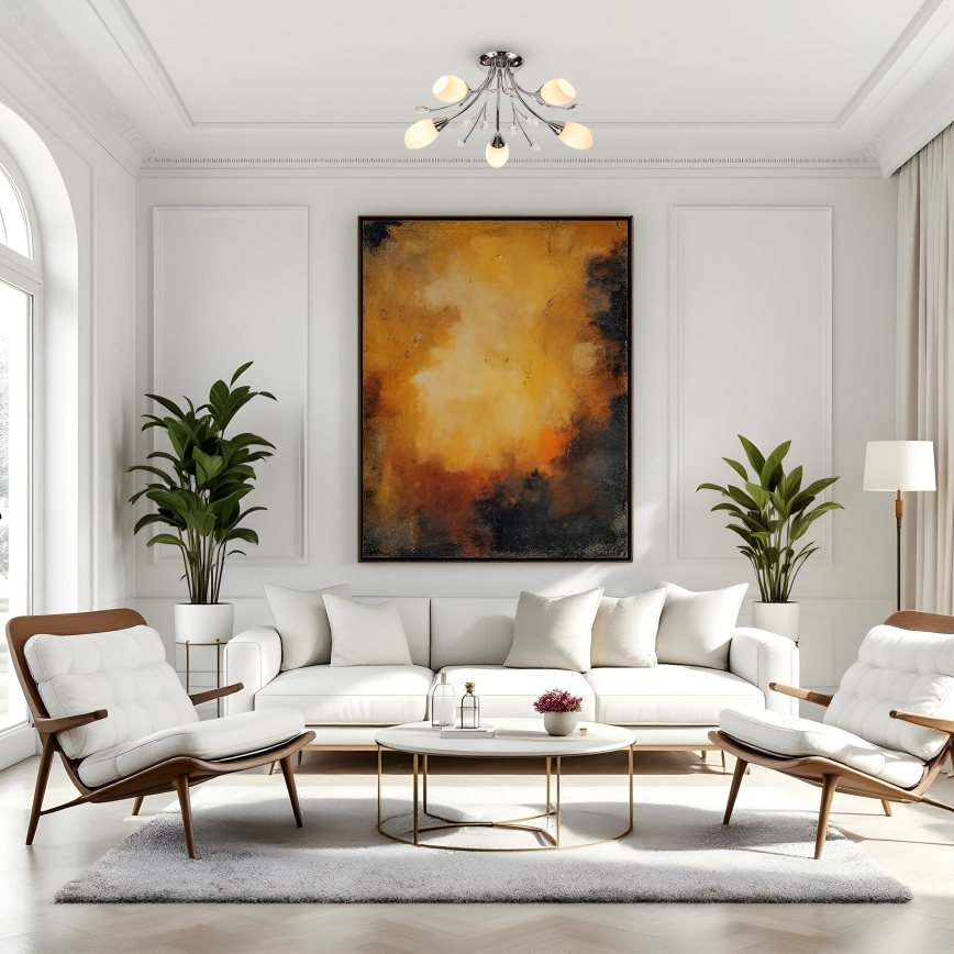 Brilagi - Kiinteä kattokruunu MEGAPOLIS 5xE14/60W/230V kiiltävä kromi