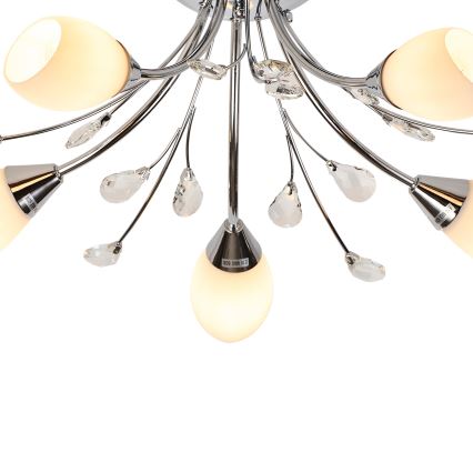 Brilagi - Kiinteä kattokruunu MEGAPOLIS 5xE14/60W/230V kiiltävä kromi