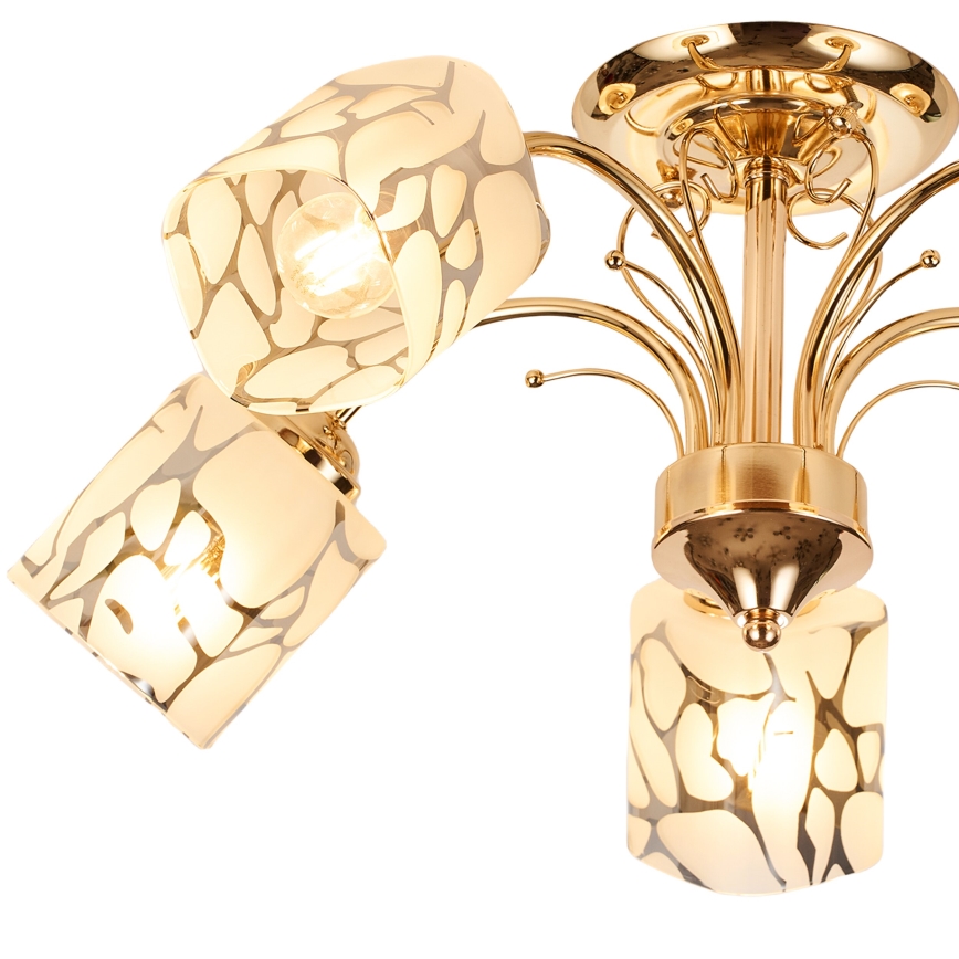 Brilagi - Kiinteä kattokruunu MEGAPOLIS 5xE14/60W/230V kulta