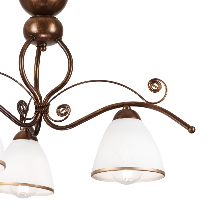 Brilagi - Kiinteä LED-kattokruunu ANTICO 3xE27/60W/230V pronssi patina