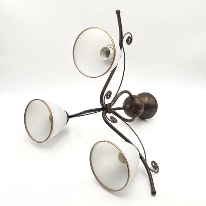 Brilagi - Kiinteä LED-kattokruunu ANTICO 3xE27/60W/230V pronssi patina