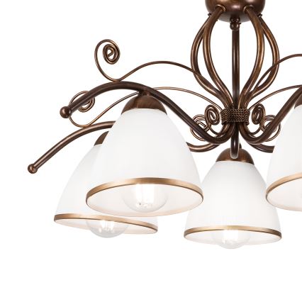 Brilagi - Kiinteä LED-kattokruunu ANTICO 5xE27/60W/230V pronssi patina